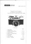 Zeiss Ikon Contarex Accessories manual. Camera Instructions.